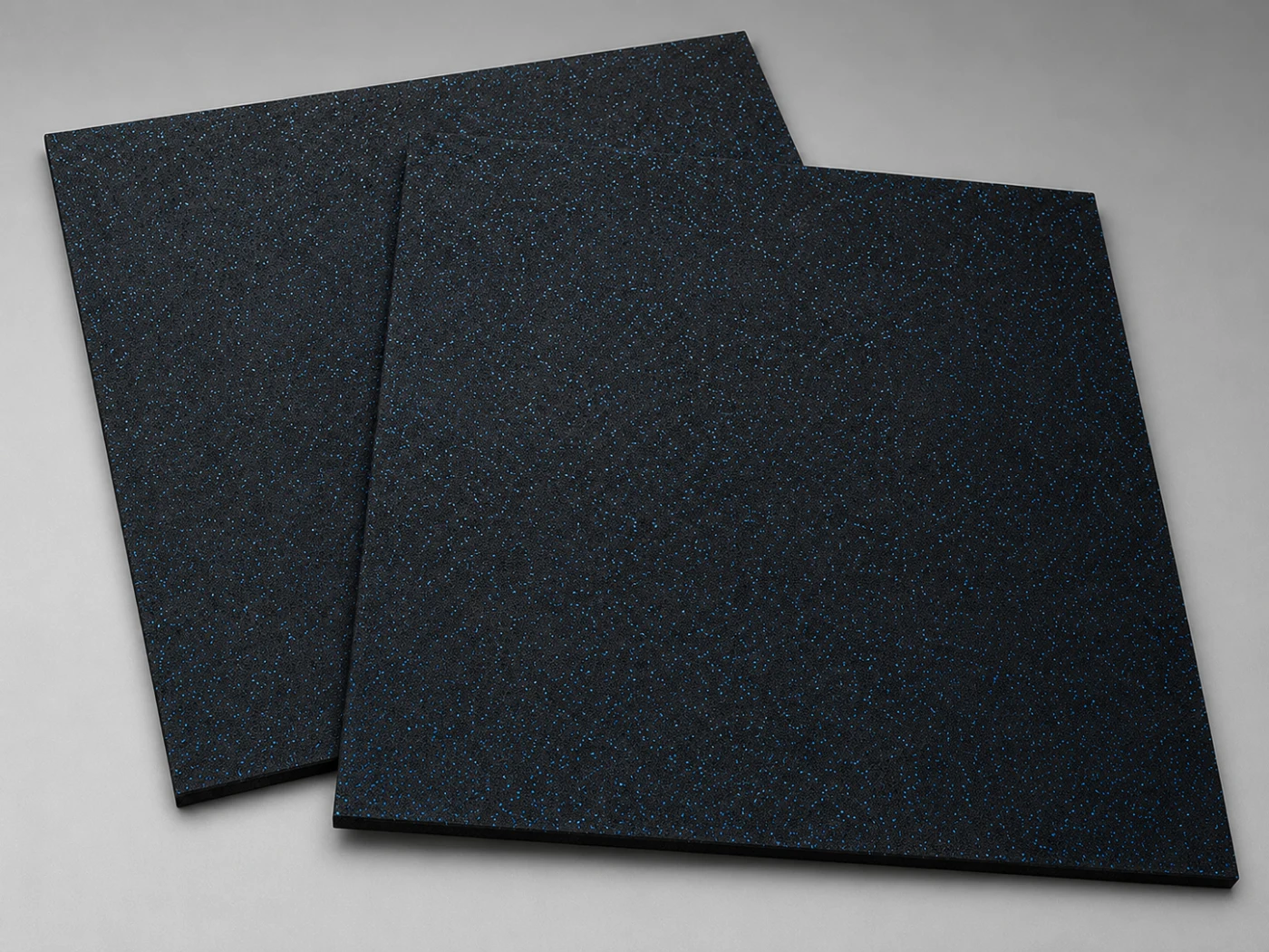 Tapete de hule reciclado EPDM con chispas azules