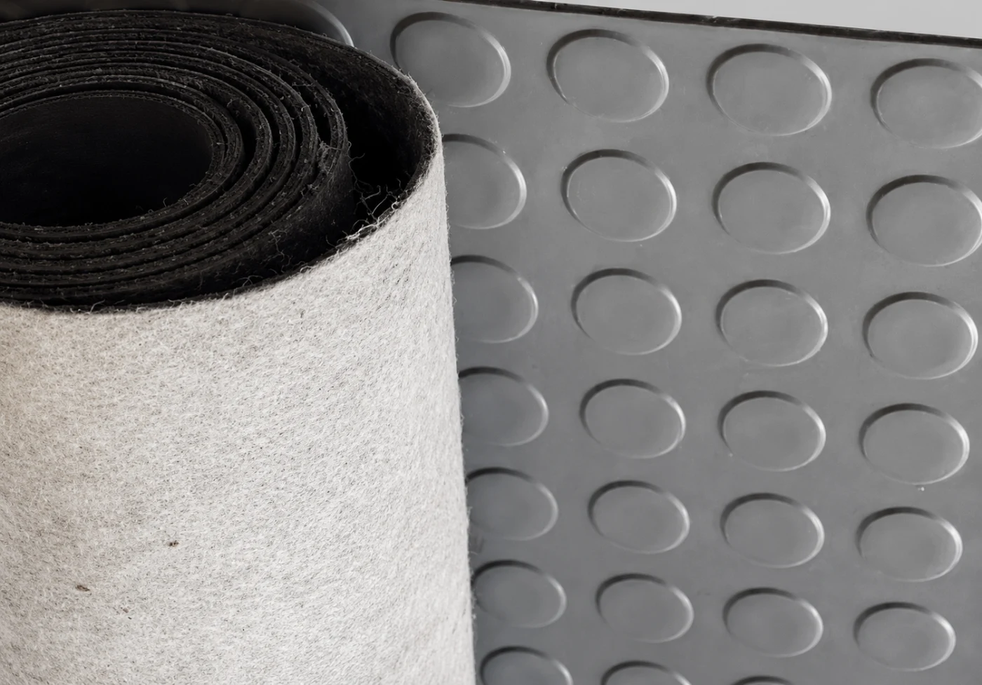 Tapete de PVC con base textil y círculos · vista 3