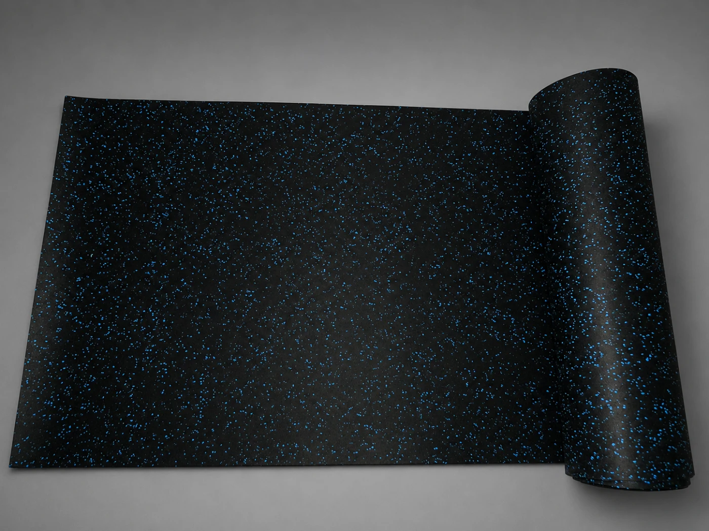 Tapete para gimnasio en rollo con chispas azules